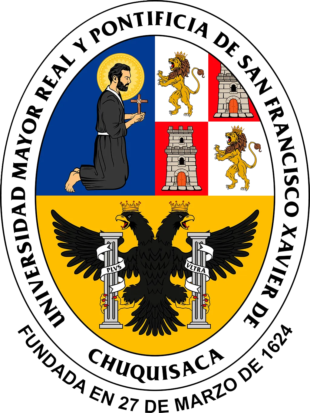 Logotipo: Universidad Mayor, Real y Pontificia de San Francisco Xavier de Chuquisaca